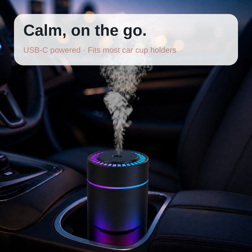 Mistly diffuser in a car cup holder